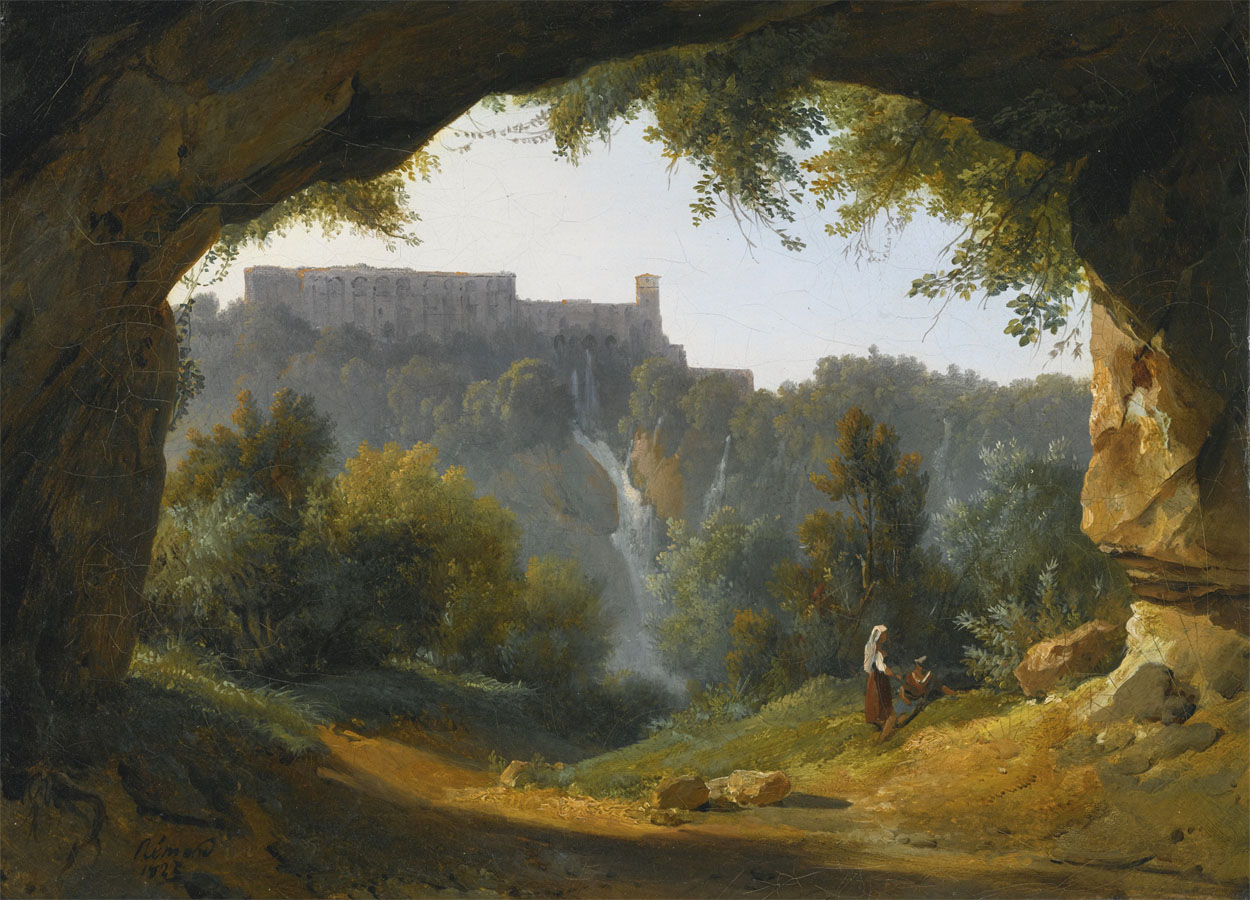 Jean-Charles-Joseph Rémond, Vue de Tivoli depuis une grotte